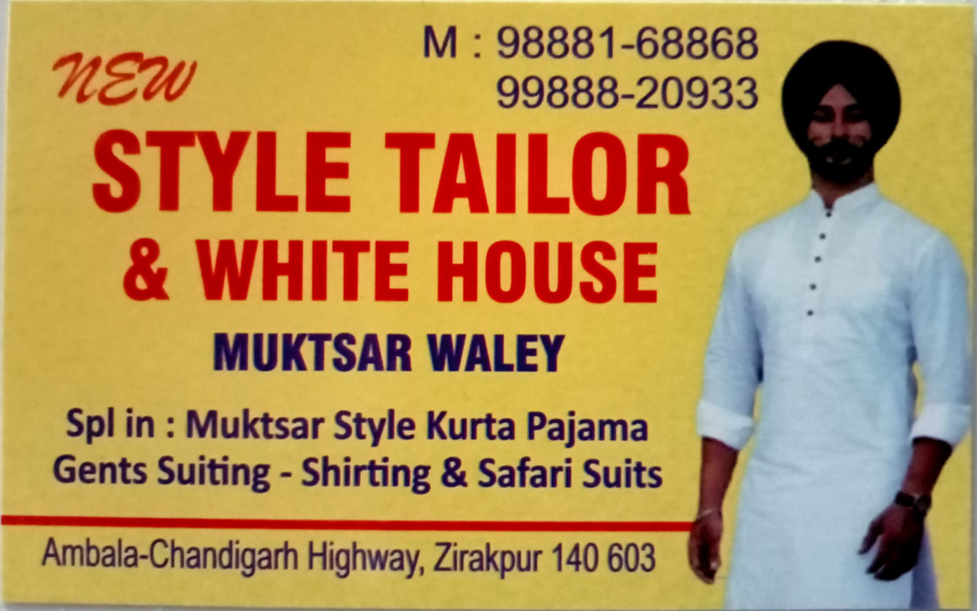 New Style Tailor Muktsar Waley